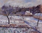 卡米耶毕沙罗 - L'Hermitage, Pontoise, Snow Effect